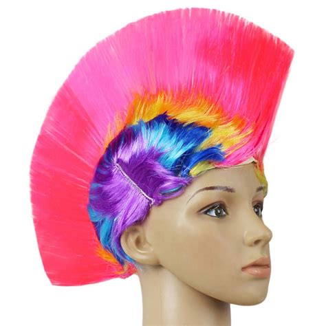 unisex mohawk hair wig mohican punk rock fancy dress cosplay party costume ebay