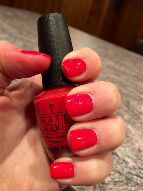 Cajun shrimp is a bright coral crème. OPI Cajun Shrimp Beautiful bright red | I love nails, Love ...