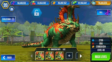 Sinoceratops Unlocked Sinoceratops Of Battle Jurassic World The Game Youtube