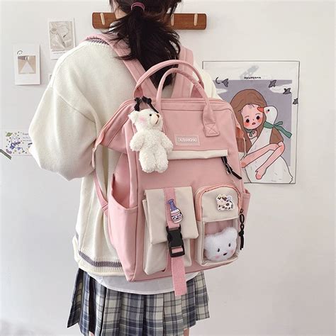 Waterproof Backpack School Backpack For Teenage Girls Cute Etsy