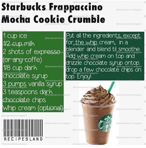 Maybe you would like to learn more about one of these? Starbucks Cookie Crumble Mocha Frappuccino | Mocha cookie ...