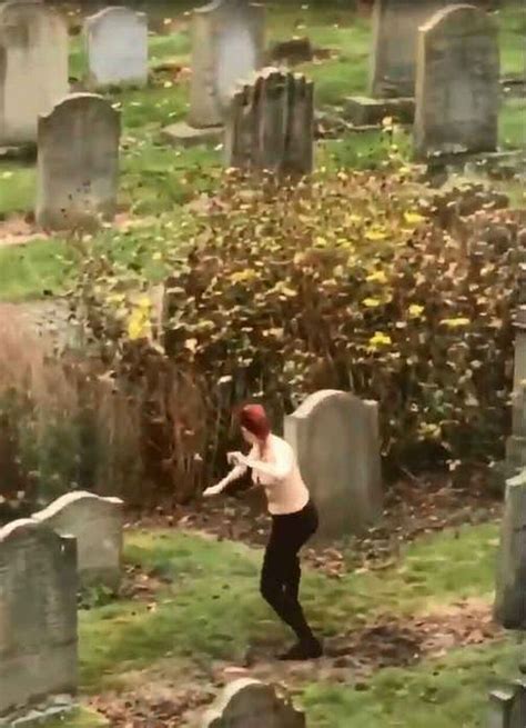 Bizarre Footage Shows Semi Naked Woman Prancing Around Graves In Dundee Cemetery Daily Record