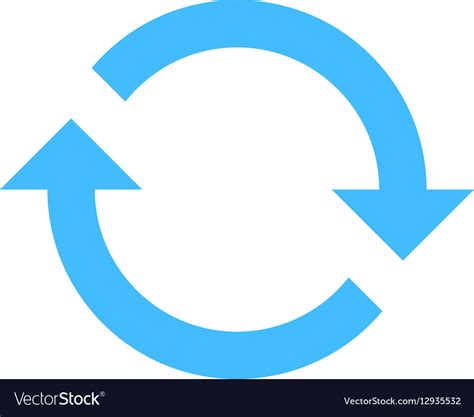 Arrow Sign Rotation Icon Reload Button Refresh Vector Image