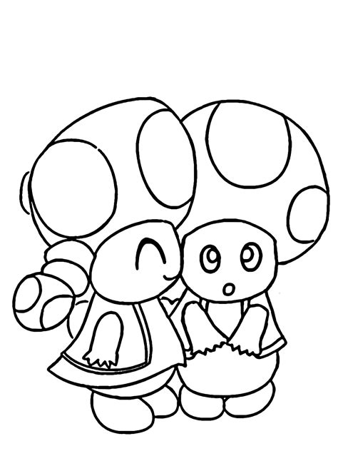 Toadette Super Mario Coloring Pages Free Printable Coloring Pages