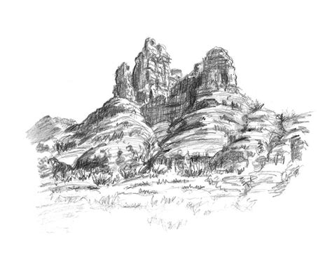 Hope you enjoy following this tutorial and. Desert Mountains Drawing by Sarah Parks