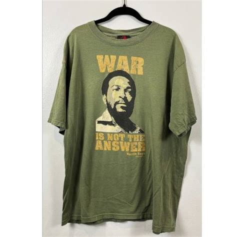 Zion Rootswear Marvin Gaye War Green T Shirt Grailed