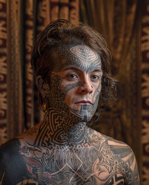 Pin By Raomir Avila On Retratos Facial Tattoos Face Tattoos Human Face Tattoo