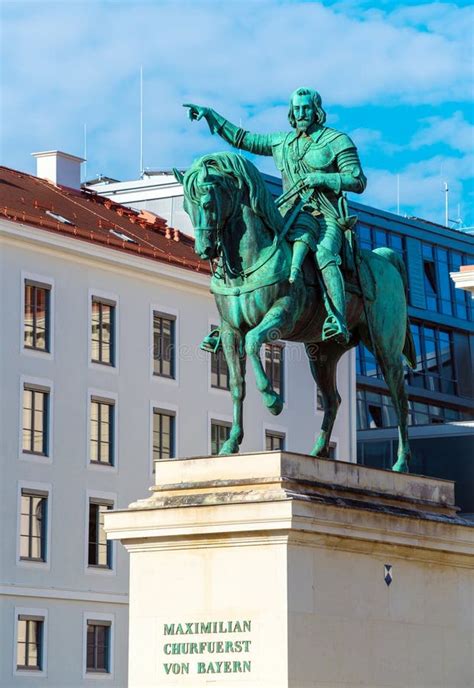 Statue Of Maximilian Of Bavaria On A Horse In Wittelsbacher Square In