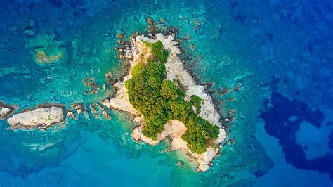 Hd Wallpaper Drone Photography Ocean Sea Drone View Island Aerial
