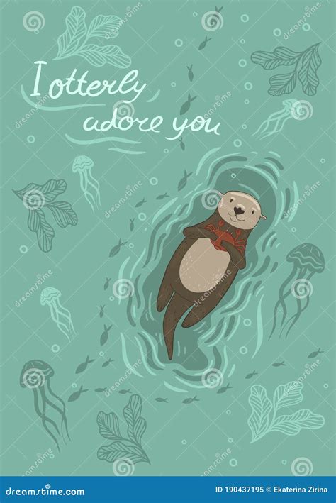 I Adore You Vector Illustration With Hand Lettering Cartoondealer