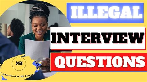 4 Illegal Interview Questions And How To Handle Themprofessionally Youtube