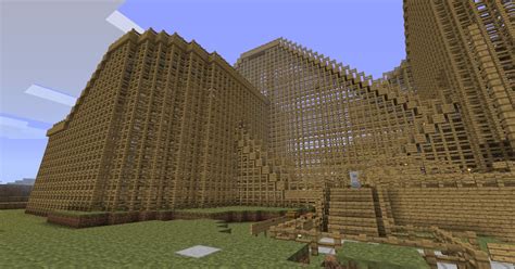 the creeper a giant wooden rollercoaster minecraft project