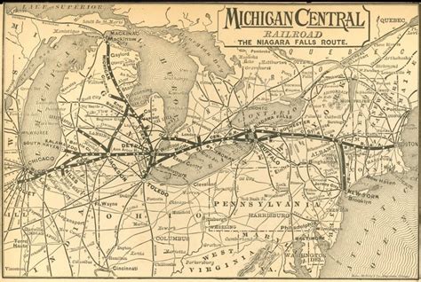 Michigan Railroad System Map