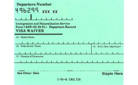 Maybe you would like to learn more about one of these? What is an I-94 or I-94W card?