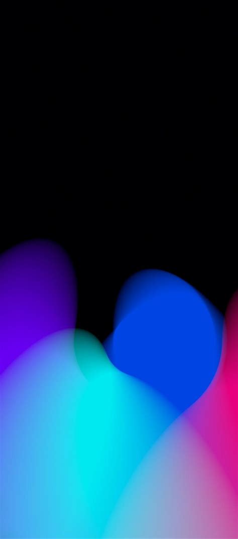 Ios 11 Iphone X Black Red Purple Blue Clean Simple Abstract
