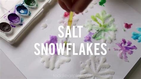Salt Snowflakes Fun Kids Painting Idea Youtube