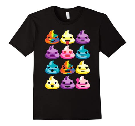 I Love Poop Rainbow Shirt Funny Poop Emoji Shirts Ts