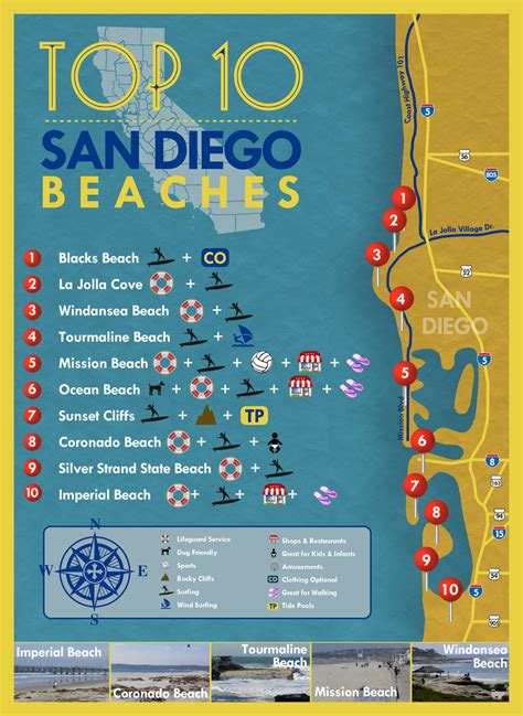 San Diego Beaches Map Uwishuhad1whenumovedhere San Diego Vacation