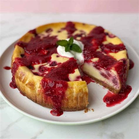 Baked Raspberry Cheesecake Vj Cooks