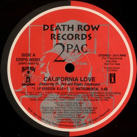 2pac California Love Vinyl 12 Promo Discogs