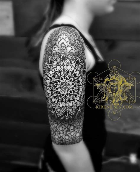 Intricate Mandala Girls Upper Arm Best Tattoo Design Ideas