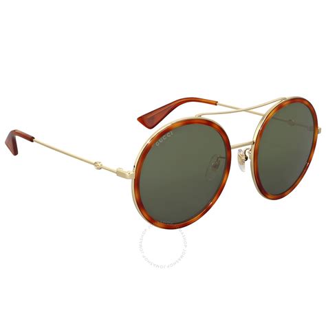 gucci round metal havana sunglasses gg0061s 002 56 889652051215 sunglasses jomashop