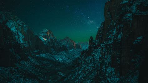 2560x1440 Starry Night In Zion National Park 5k 1440p Resolution Hd 4k