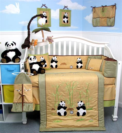 Giant Panda Bear Baby Crib Nursery Bedding Baby Boy Bedding Baby
