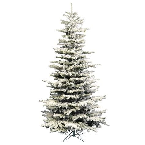 Vickerman 65 Flocked Sierra Fir Slim Artificial Christmas Tree Unlit