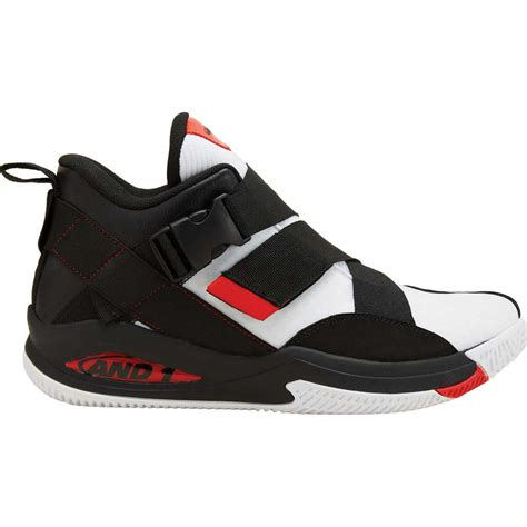 And1 Boys And1 Gamma Basketball Shoe Blackwhitefiery Red 6 M