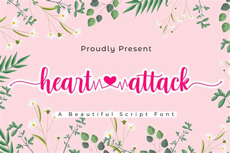 Heart Attack Calligraphy Script Font Dafont Free