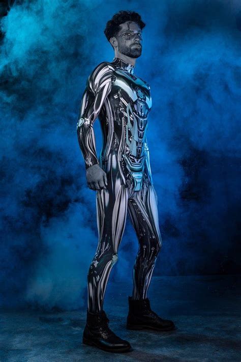 Mens Robot Costume Festival Clothing Men Cyberpunk Costume Etsy In