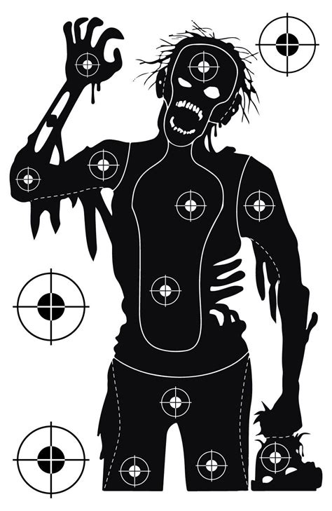 Printable Zombie Targets Printable Coloring Pages