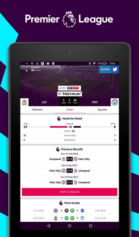 Premier League Official App For Android Apk Download