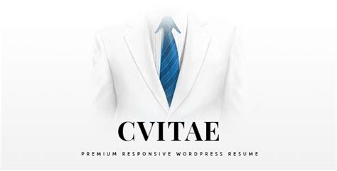 Cvitae Premium Responsive Wordpress Resume Editable Resume