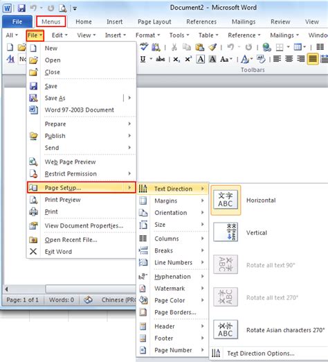Where Is The Page Setup In Microsoft Word 2007 2010 2013 2016 2019