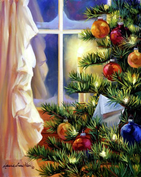 Christmas Letter Painting By Laurie Snow Hein Fine Art America