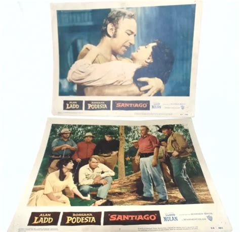Santiago Warner Brothers Alan Ladd Rossana Podesta Movie Lobby Card Picclick