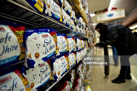Grupo Bimbo Sab Brand Bread Sits On Display At A Supermarket In News Photo Getty Images