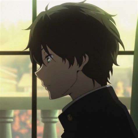 Anime Guy With Dark Hair And Green Eyes Brown Hair Green