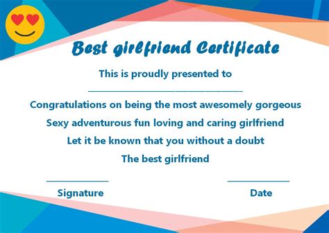 Surprise Your Girlfriend Using These 16 Best Girlfriend Certificate