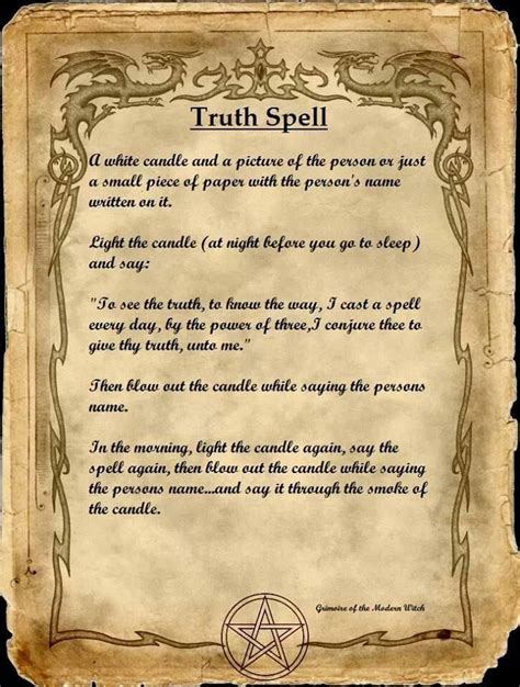 Magick Spells Truth Spell Halloween Spell Book Halloween Spells