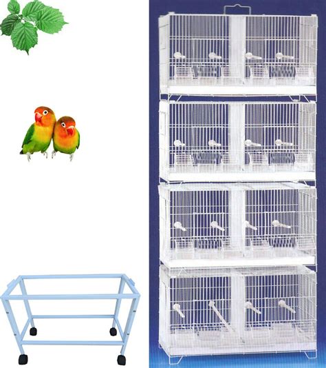 4 Stack Double Breeding Bird Flight Stand Cage