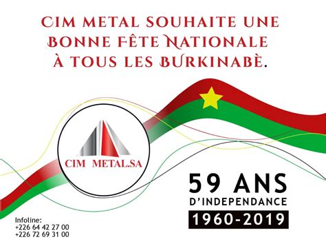 FÊte De LindÉpendance Du Burkina Faso Cimmetalgroup