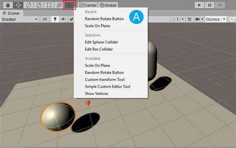 Using Custom Editor Tools Unity Manual