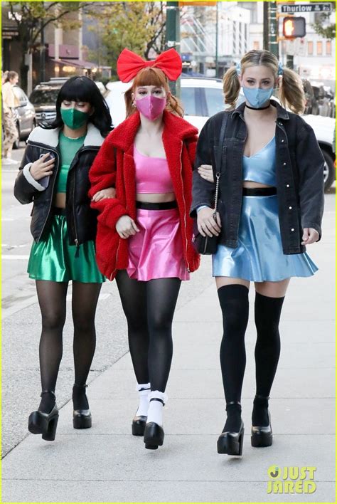 Lili Reinhart Madelaine Petsch And Camila Mendes Dress Up As Powerpuff