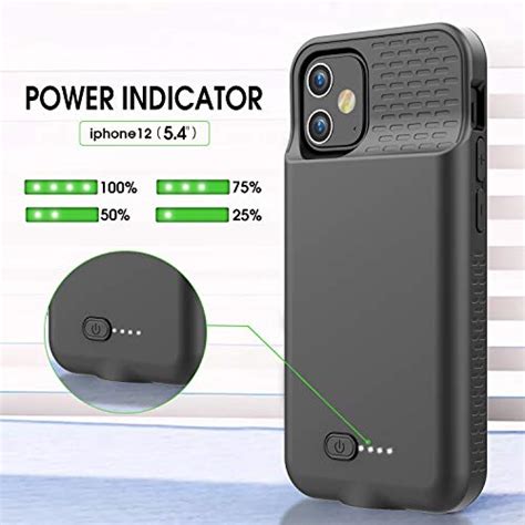 Allezru Battery Case For Iphone 12 Mini 3600mah Portable Protective