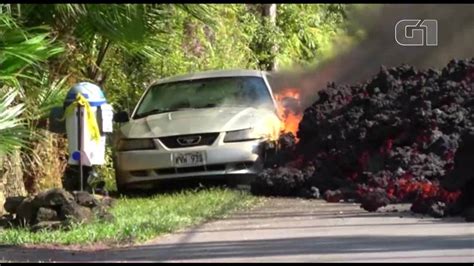 Lava De Vulcão Engole Carro No Havaí Mundo G1