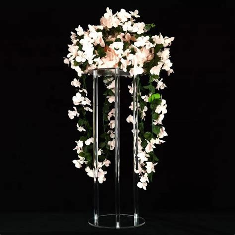 Decorative Acrylic Flower Centerpieces Stands For Wedding Table Without