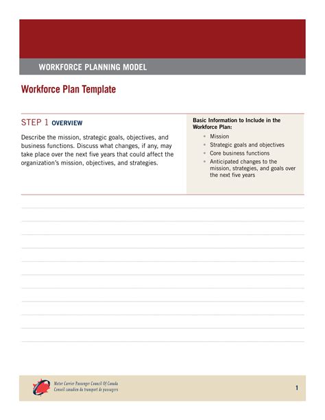 Workforce Development Plan Template